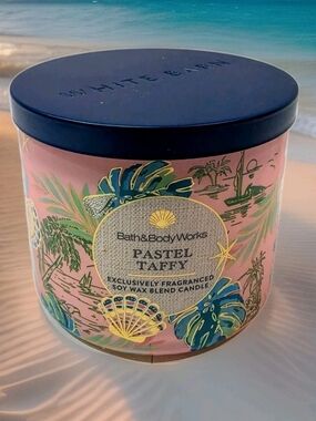 Bath & Body Works PASTEL TAFFY 3 Wick Scented Candle 14.5oz Large NEW